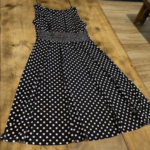 Black and White Polkadot Dress